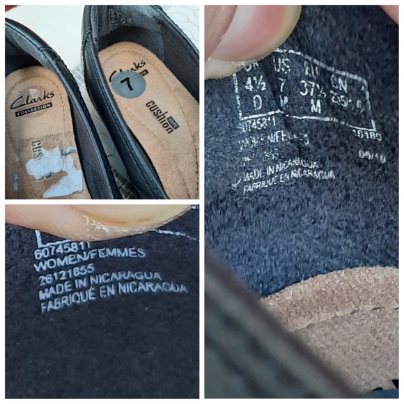 Clarks Medora Jem Stretch Cross Strap Flats Slip On Comfort Loafers 7 Black - Picture 9 of 9